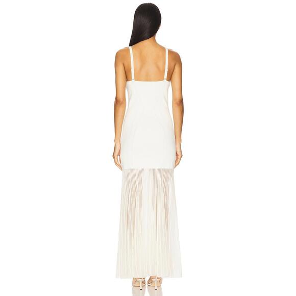 NICHOLAS Lyra Milano Stitch maxi Dress in Ivory - Picture 2 of 8